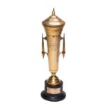 PHILLIP ISLAND: An impressive pre-war racing trophy engraved 'Firestone Golden Fleece Cup, Grand