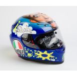 VALENTINO ROSSI: A limited edition 2008 Mugello helmet by AGV in 2008 livery; and accompanied with