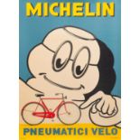 MICHELIN: A Michelin â€˜Pneumatici Veloâ€™ Italian bicycle tyre advertising poster printed in