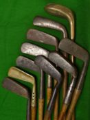 10x Assorted putters to include a Maxwell never rust flanged bottom wry neck^ "The Scotsman"