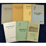 8x Midlands golf club handbooks from the 1930s onwards by Robert HK Browning^ Tom Scott et al to