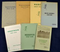 8x Midlands golf club handbooks from the 1930s onwards by Robert HK Browning^ Tom Scott et al to