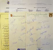 1995/96 New Zealand provincial signed team sheets including teams such as Central District^