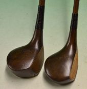 2x Fine persimmon brassies incl an Auchterlonie special and a George Forrester both with full