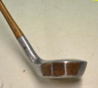 Scarce Standard Mills Pat. BGS model alloy spoon- fitted with 3x rear square beech wood inserts to