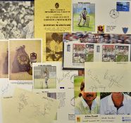 Selection of signed cricket ephemera from 1980s onwards including M Butcher^ A Lamb signed