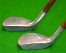 2x Good and polished alloy mallet head playable putters one stamped JB Batley of Bushey and the