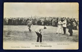 Open Golf Championship^ St Andrews postcard - titled "Alex Herd (Champion) and Andrew Kirkcaldy"