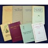 8x North West of England golf club handbooks from the 1930s onwards by Robert HK Browning^ Tom Scott