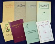 8x North West of England golf club handbooks from the 1930s onwards by Robert HK Browning^ Tom Scott