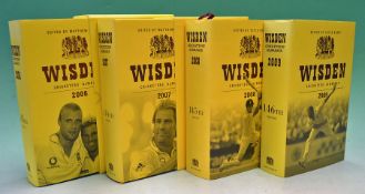 Wisden Cricketers' Almanacks 2006-2009 special large format style HB books^ 2006 & 07 c/w
