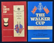 1964 Ladies Curtis Cup signed and 1975 Men's Walker Cup programmes  - the ladies match was played at