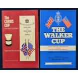 1964 Ladies Curtis Cup signed and 1975 Men's Walker Cup programmes  - the ladies match was played at