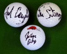 3x major golf winners personal signed golf balls -to incl Fred Couples Maxfli HT100 Balata^ Curtis