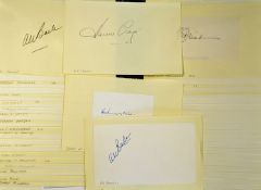 Selection from 1930 South Africa cricket player autographs including A Bacher^ X Balaskas^ D Begbie^