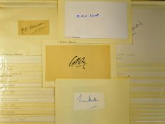 Selection from 1920 onwards England International and county cricket player autographs to include