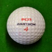 Scarce PCR "Bartsch" dimple golf ball c1967 - invented  by J. R. Bartsch comprising a single moulded