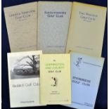 6x Midlands golf club handbooks from the 1930s onwards by Robert HK Browning^ Tom Scott et al to