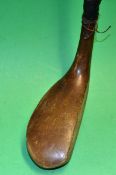 Auchterlonie St Andrews C1900 socket neck longnose styled stained dogwood putter c/w fitted full