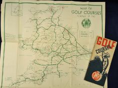 1934 Great Western Railway Company golfing handbook titled "Golf Courses served by The GWR and Where
