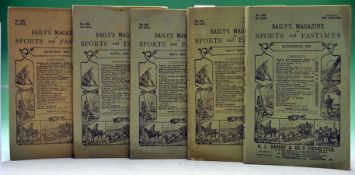 Bailey's Magazine c1910 - "Sports and Pastimes" to include 5 editions complete with the original
