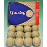 Rare box of Spalding Top-Flite tennis balls c/w 12 balls. Rare box made as a club-pack. Wear to