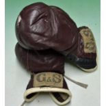 Floyd Patterson worn boxing gloves - pair of G&S Makers New York boxing gloves used and worn by