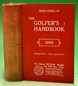 The Golfer's Handbook 1929 - Original red cloth boards (spine faded) - 31st edition featuring