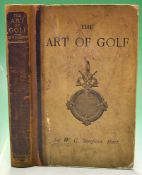 Simpson^ Sir W G - "The Art of Golf" - 1st ed 1887 rebound with new end plates and still retaining