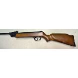 ASI Sniper .22 air rifle with wooden stock model number 177749^ plastic recoil pad^ slight wear