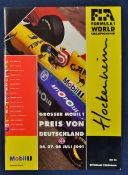 1991 Formula 1 World Championship programme at Hockenheim (in German) dated 28/07/1991^ c/w fold out