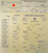 Selection of 1994 onwards South Africa provincial signed cricket team sheets consisting of 1995 & 97