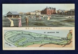 St Andrews coloured golfing postcard issued by "Citizen" Warehouse - showing Ladies putting^