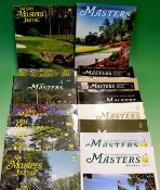 The Masters Golf Journals from 1990 to date - a complete run of Augusta National GC "Masters