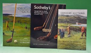 Golf Collectors Auction catalogues (3) to incl The Jeff Ellis Golf Collection'07(G)^ The Jamie Ortiz