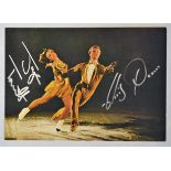 Ice Skating - signed Torvil and Dean figure skating original colour photograph depicting an action