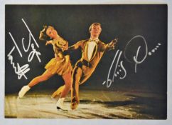 Ice Skating - signed Torvil and Dean figure skating original colour photograph depicting an action