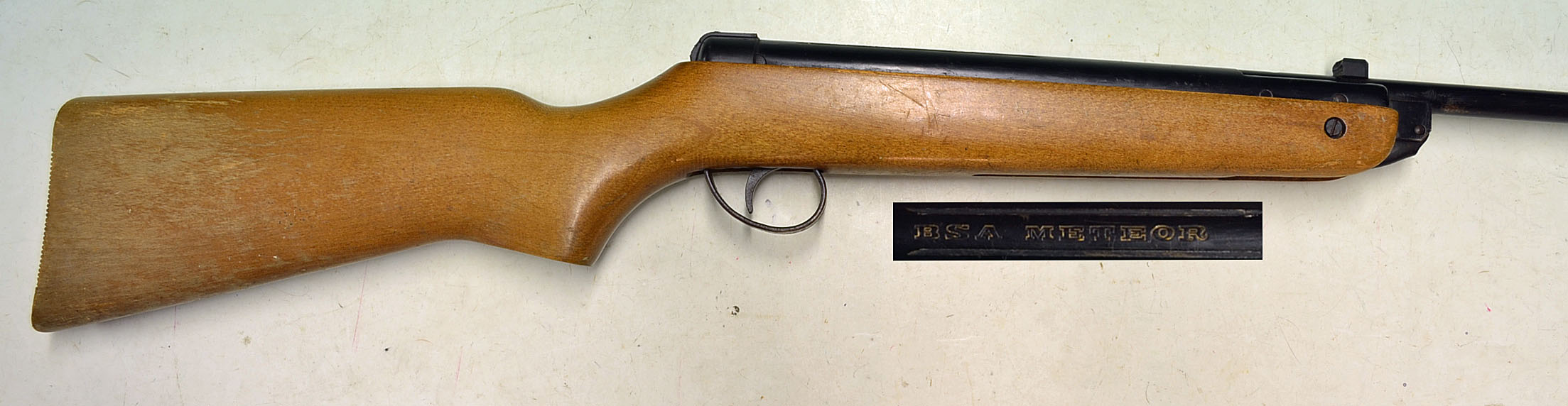 BSA Meteor .22 air rifle with wooden stock and BSA stamped to breech^ no model number^ slight wear - Image 2 of 2