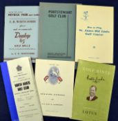3x various golf club handbooks to incl scarce E R Whitcombe "How To Play Meyrick Park Golf