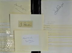 Selection from 1910 England cricket player autographs including W Place^ W Rhodes^ H Strudwick^ H