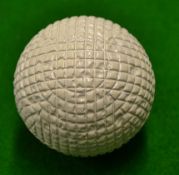 Original c1900 mint unused fine line mesh pattern rubber core golf ball - retaining 100% white paint