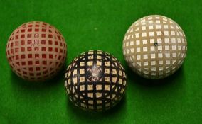 3x square mesh golf balls - all repainted to include The Imp large mesh c1911^ Red dot (Silver