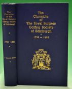 Robbie^ Cameron - "The Chronicle of the Royal Burgess Golfing Society of Edinburgh 1735-1935" 1st ed