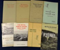 8x South West of England golf club handbooks from the 1930s onwards by Robert HK Browning^ Tom