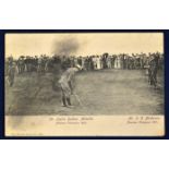 Early Amateur Golf Championship postcard - titled "Mr Leslie Balfour Melville^ Amateur Champion