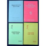 4x Wales golf club handbooks from the nineteen thirties onwards by Robert HK Browning^ Tom Scott^ et