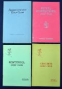 4x Wales golf club handbooks from the nineteen thirties onwards by Robert HK Browning^ Tom Scott^ et