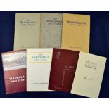7x North of England golf club handbooks from the 1930s onwards by Robert HK Browning^ Tom Scott^