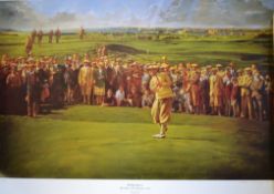 Bobby Jones Open Golf Championship ltd edition colour print - signed by the artist Michael P