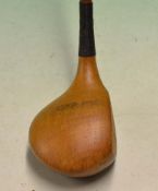 Jack White deep faced large head Palakona shafted light stained persimmon wood driver still fitted